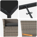 Have Spisebordssæt med pude 7 pcs Grå polyrattan