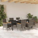 Have Spisebordssæt 7 stk. Grå polyrattan