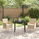 Have Spisebordssæt med pude 3 pcs Beige polyrattan