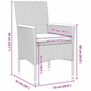 Have Spisebordssæt med pude 3 pcs Beige polyrattan