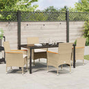 Have Spisebordssæt med pude 5 pcs Beige polyrattan