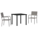 Have Spisebordssæt med pude 3 pcs Grå polyrattan