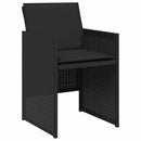 Have Spisebordssæt med pude 5 pcs Sort polyrattan