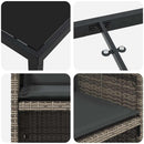 Have Spisebordssæt med pude 9 pcs Grå polyrattan