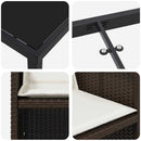 Have Spisebordssæt med pude 9 pcs Brun polyrattan