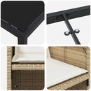 Have Spisebordssæt med pude 9 pcs Beige polyrattan