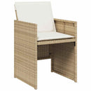 Have Spisebordssæt med pude 9 pcs Beige polyrattan