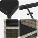 Have Spisebordssæt med pude 9 pcs Lysegrå polyrattan