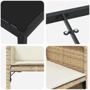 Have Spisebordssæt med pude 9 pcs Beige polyrattan
