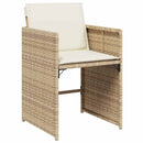 Have Spisebordssæt med pude 9 pcs Beige polyrattan