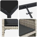 Have Spisebordssæt med pude 9 pcs Lysegrå polyrattan