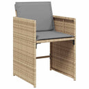 Have Spisebordssæt med pude 9 pcs Beige polyrattan