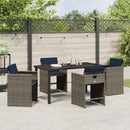 Have Spisebordssæt 5 stk. Grå polyrattan