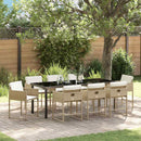 Have Spisebordssæt med pude 9 pcs Beige polyrattan
