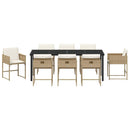 Have Spisebordssæt med pude 9 pcs Beige polyrattan