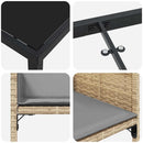 Have Spisebordssæt med pude 9 pcs Beige polyrattan