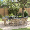 Have Spisebordssæt med pude 9 pcs Beige polyrattan