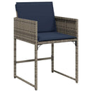 Have Spisebordssæt med pude 9 pcs Grå polyrattan