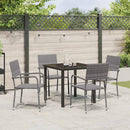 Have Spisebordssæt med pude 5 pcs Grå polyrattan