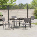 Have Spisebordssæt med pude 5 pcs Grå polyrattan