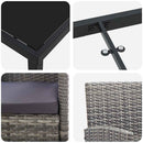 Have Spisebordssæt med pude 7 pcs Grå polyrattan