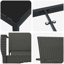 Have Spisebordssæt med pude 7 pcs Sort polyrattan