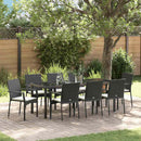 Have Spisebordssæt med pude 9 pcs Sort polyrattan