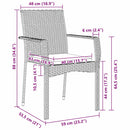 Have Spisebordssæt med pude 9 pcs Sort polyrattan