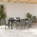 Have Spisebordssæt 7 stk. Grå polyrattan