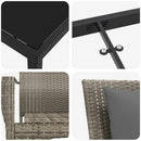 Have Spisebordssæt med pude 9 pcs Grå polyrattan