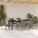 Have Spisebordssæt med pude 7 pcs Grå polyrattan