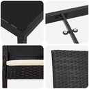 Have Spisebordssæt med pude 9 pcs Sort polyrattan
