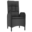 Have Spisebordssæt med pude 9 pcs Sort polyrattan