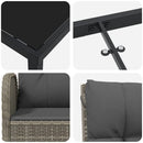 Have Spisebordssæt med pude 9 pcs Grå polyrattan