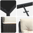 Have Spisebordssæt 9 stk. Sort polyrattan