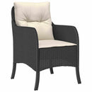 Have Spisebordssæt 9 stk. Sort polyrattan