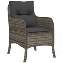 Have Spisebordssæt med pude 9 pcs Grå polyrattan