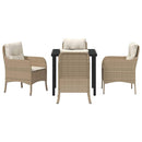 Have Spisebordssæt med pude 5 pcs Beige polyrattan