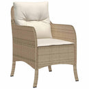 Have Spisebordssæt med pude 7 pcs Beige polyrattan