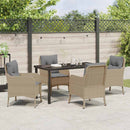 Have Spisebordssæt med pude 5 pcs Beige polyrattan
