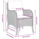 Have Spisebordssæt med pude 3 pcs Lysegrå polyrattan