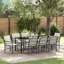 Have Spisebordssæt med pude 9 pcs Sort polyrattan