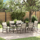 Have Spisebordssæt med pude 7 pcs Brun polyrattan