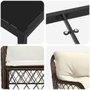 Have Spisebordssæt med pude 9 pcs Brun polyrattan