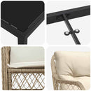 Have Spisebordssæt med pude 7 pcs Beige polyrattan