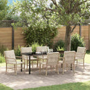 Have Spisebordssæt med pude 7 pcs Beige polyrattan