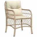 Have Spisebordssæt med pude 9 pcs Beige polyrattan