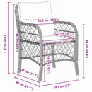 Have Spisebordssæt med pude 9 pcs Beige polyrattan