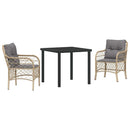 Have Spisebordssæt med pude 3 pcs Beige polyrattan
