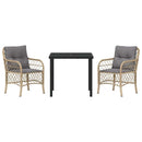 Have Spisebordssæt med pude 3 pcs Beige polyrattan